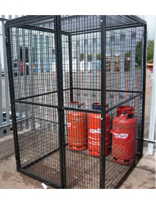 gas bottle cage walk in storage cage 4ft x4ft x 6ft high