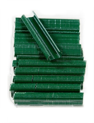 medium green fencing clips