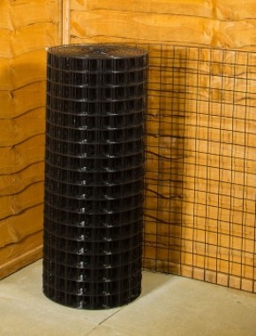 Garden Fencing Black Pvc Wire Mesh 2 X 2 12G 3Ft X 25M