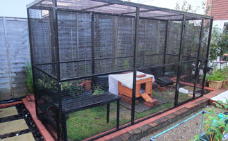 Large outdoor rabbit cage